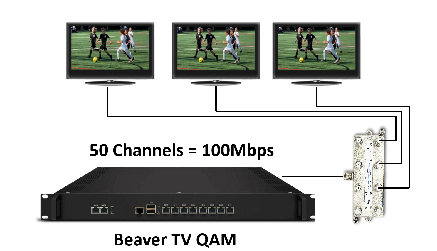 Beaver TV QAM distribution diagram